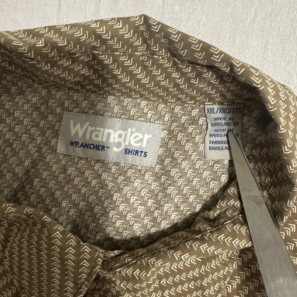 Wrangler Wrancher Men's Pearl Snap Shirt Western Size 2X XXL Rodeo Tagless - Picture 2 of 8